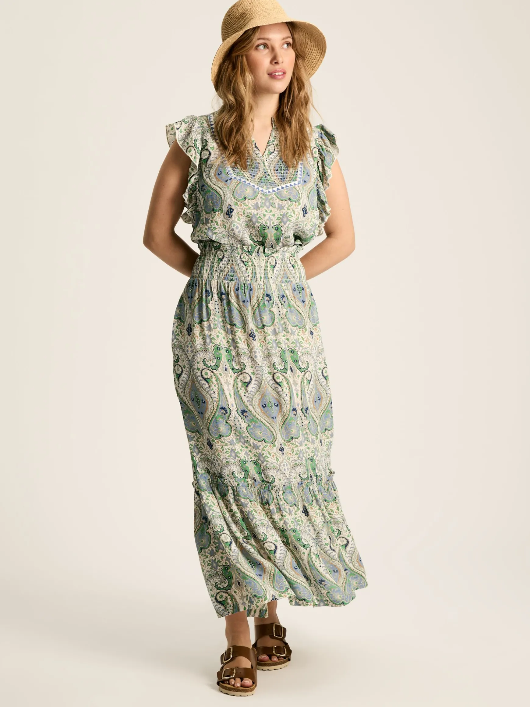 Verity Blue & Green Tiered Skirt