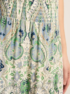 Verity Blue & Green Tiered Skirt