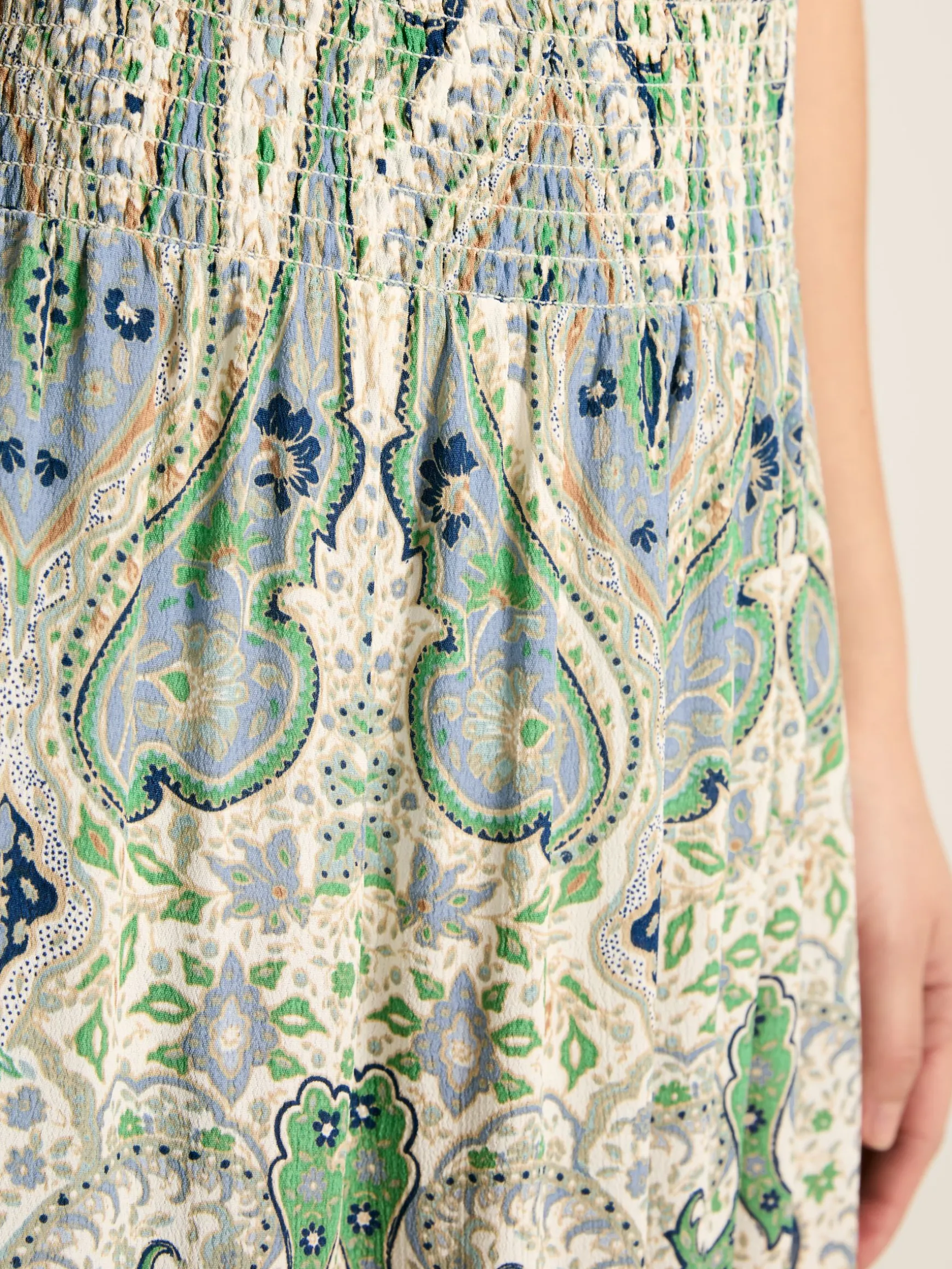 Verity Blue & Green Tiered Skirt