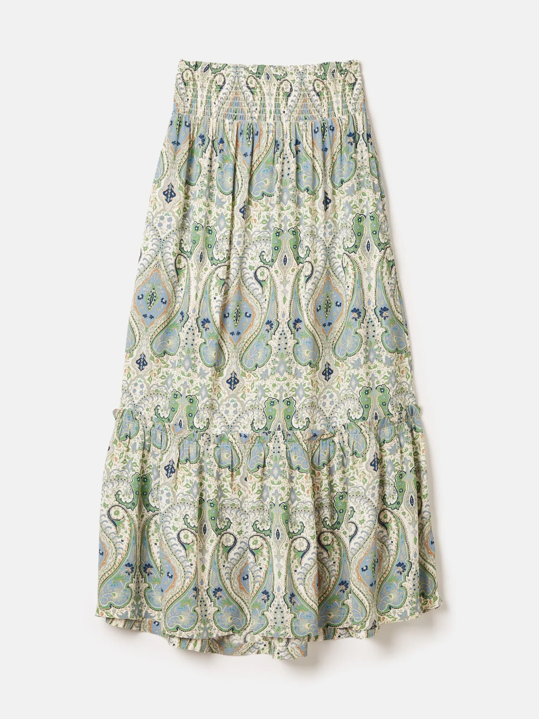 Verity Blue & Green Tiered Skirt