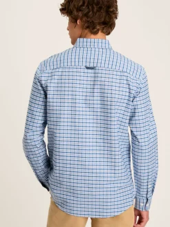Welford Blue Gingham Cotton Check Shirt