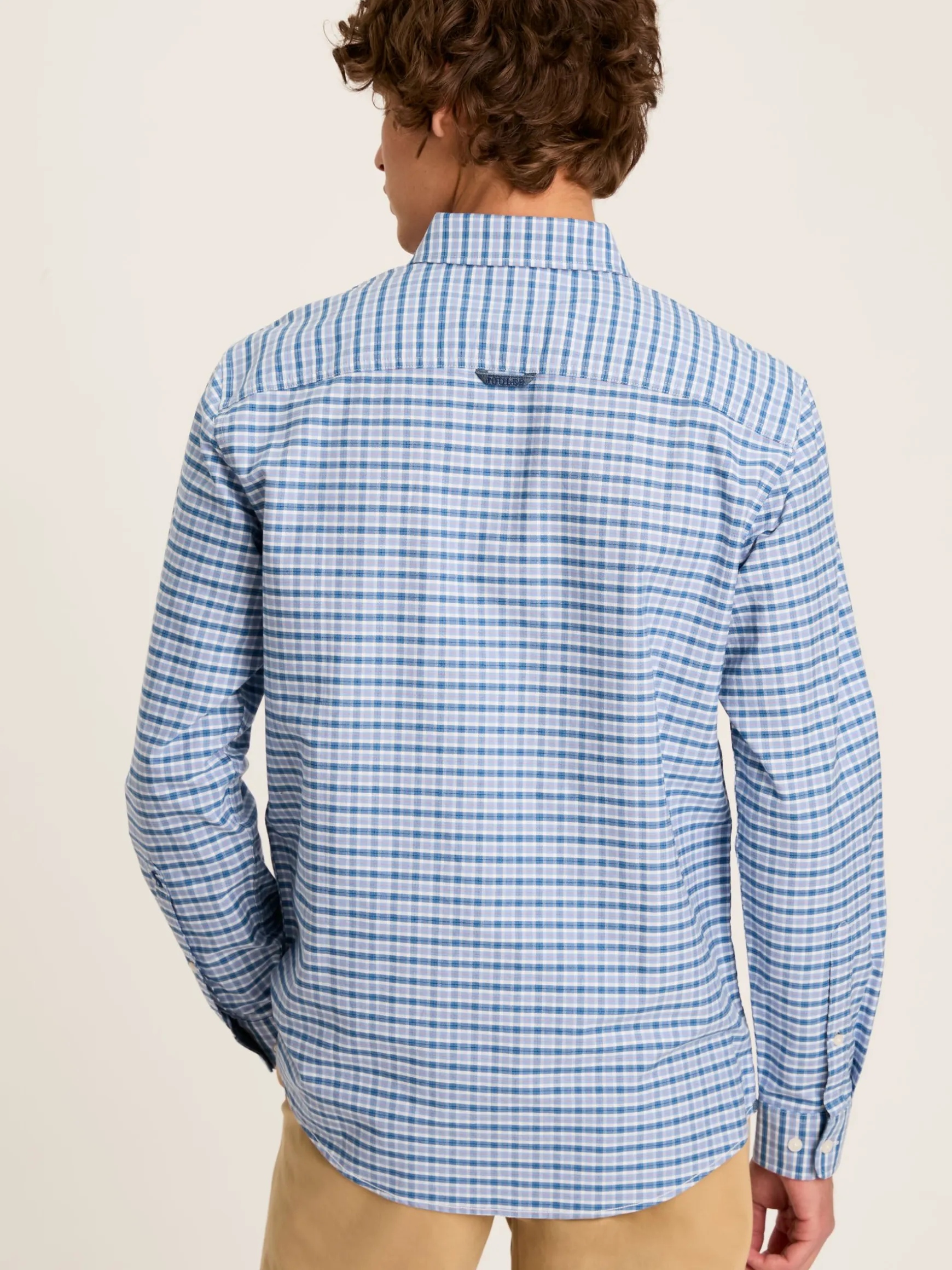 Welford Blue Gingham Cotton Check Shirt
