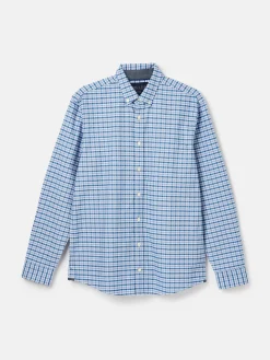 Welford Blue Gingham Cotton Check Shirt