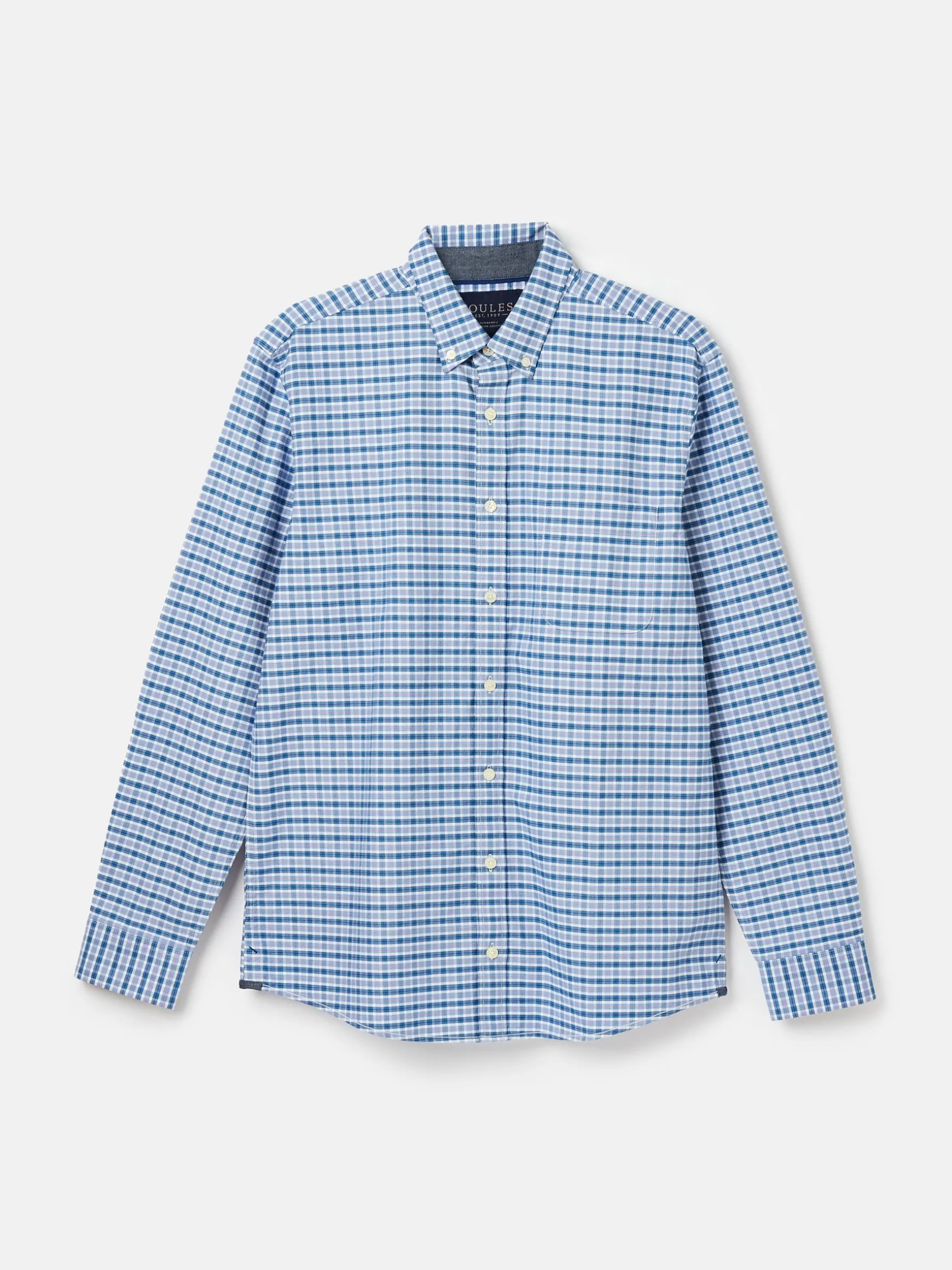 Welford Blue Gingham Cotton Check Shirt