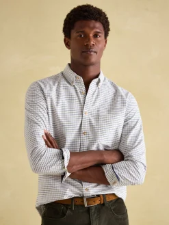 Welford Green Cotton Check Shirt