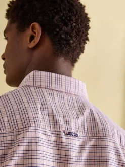 Welford Light Pink Cotton Check Shirt