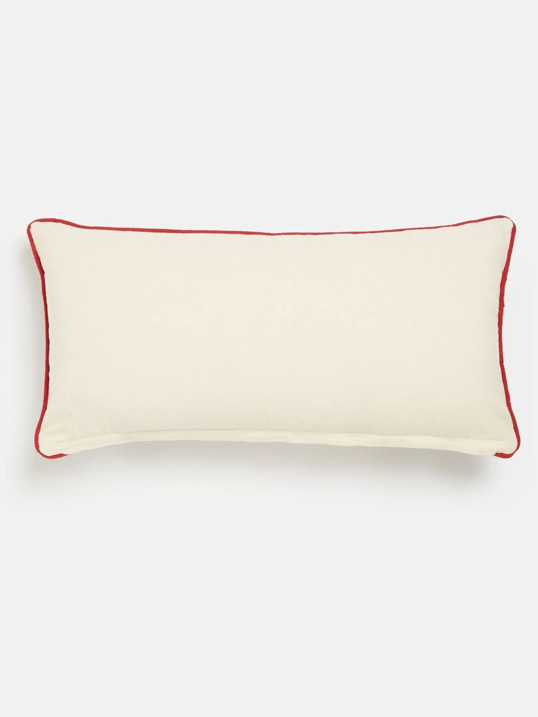 White Paisley 100% Cotton Cushion