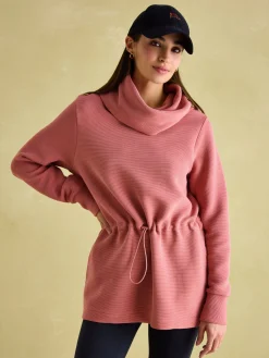 Willow Pink Cowl Neck Sweatshirt