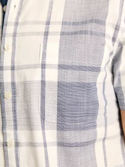 Wilson Blue Checked Classic Fit Short Sleeve Shirt