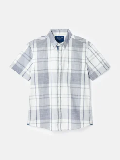 Wilson Blue Checked Classic Fit Short Sleeve Shirt