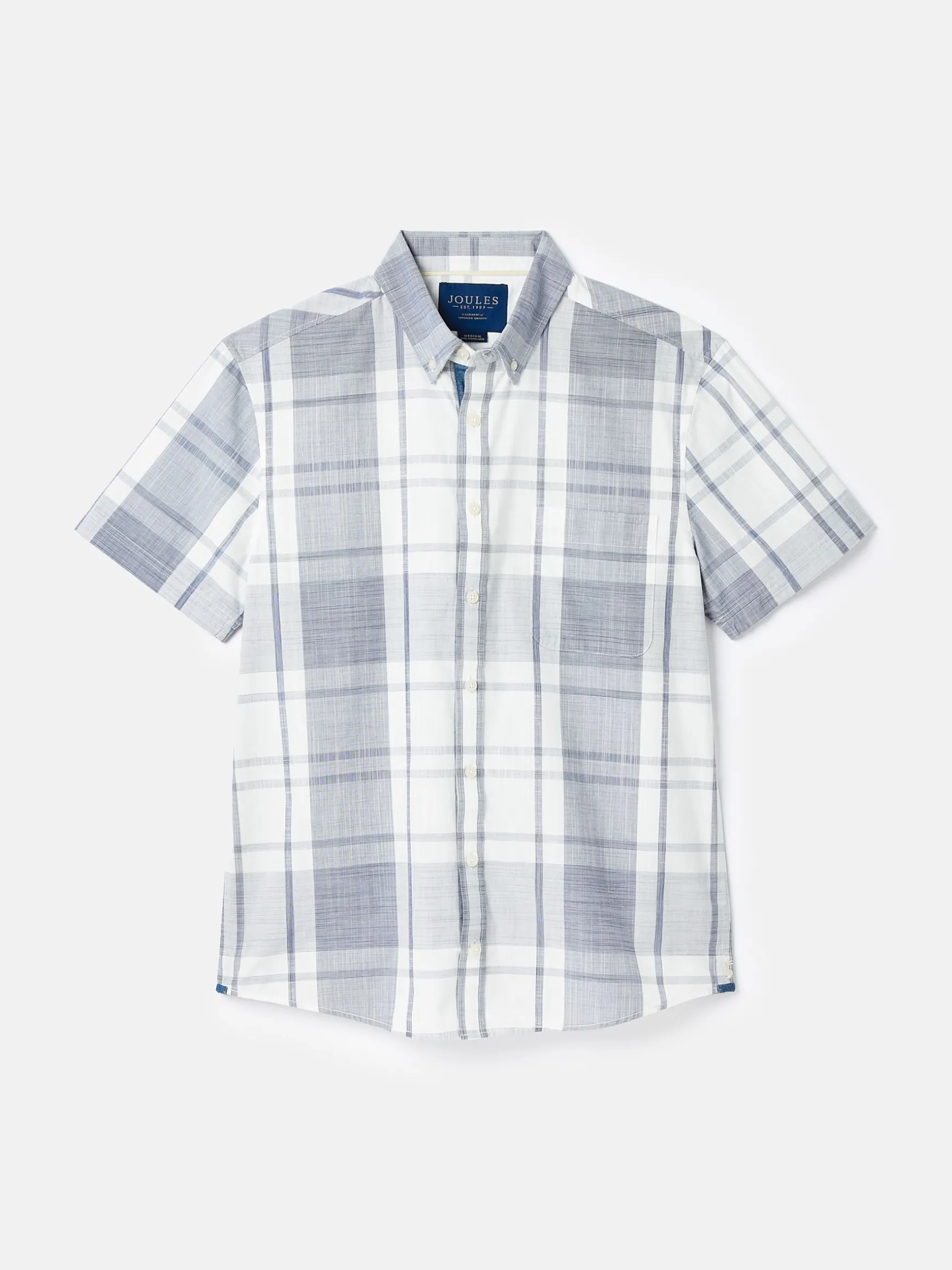 Wilson Blue Checked Classic Fit Short Sleeve Shirt