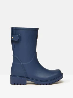 Wistow Navy Blue Adjustable Mid Calf Wellies