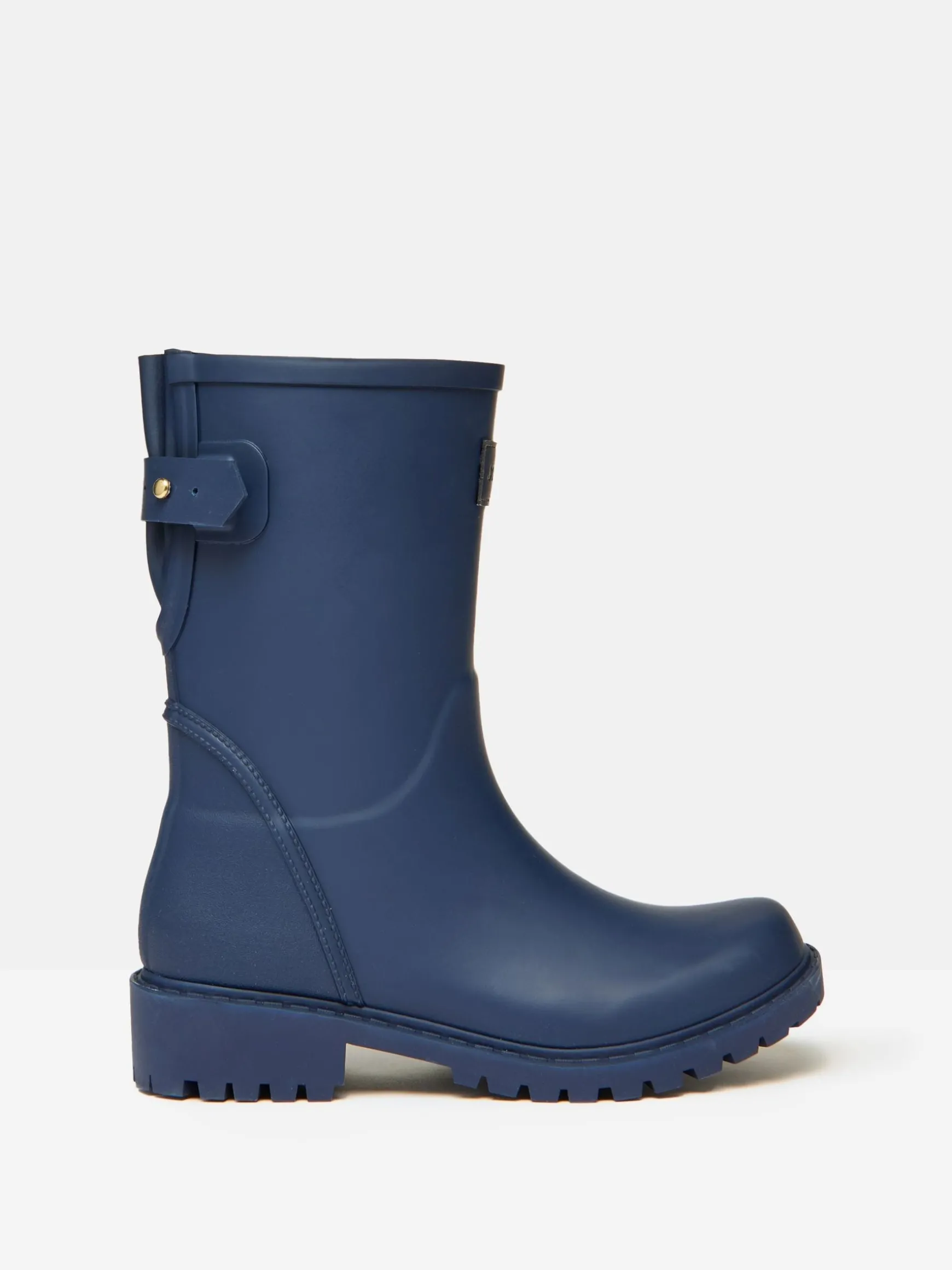 Wistow Navy Blue Adjustable Mid Calf Wellies