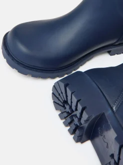 Wistow Navy Blue Adjustable Mid Calf Wellies
