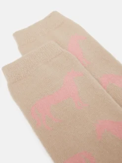 Women's Amble Oatmeal Icon Socks (size 4-8)