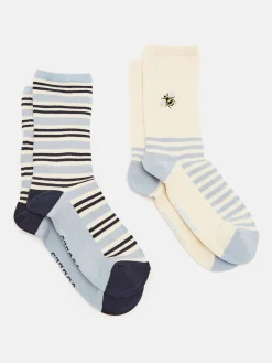 Women's Everyday Blue 2 Pack Socks (size 4-8)