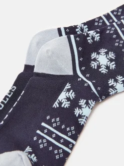 Women's Everyday Cream/Navy 2 Pack Socks (size 4-8)