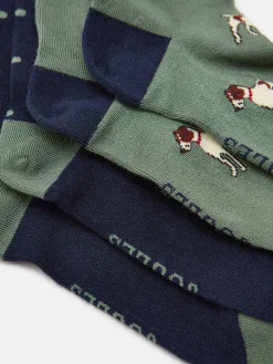 Women's Everyday Green/Navy 2 Pack Socks (size 4-8)