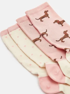 Women's Everyday Pink 2 Pack Socks (size 4-8)