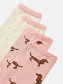 Women's Everyday Pink 2 Pack Socks (size 4-8)