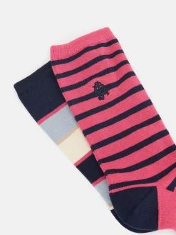 Women's Everyday Red/Pink 2 Pack Socks (size 4-8)