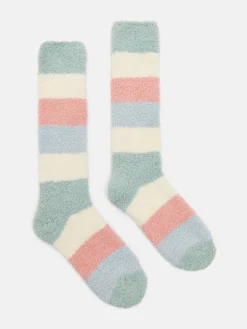 Women's Fluffy Multi Bright Socks (size 4-8)