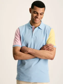 Woody Blue Colourblock Polo Shirt