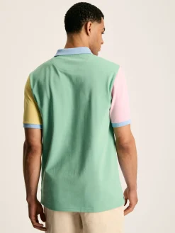 Woody Blue Colourblock Polo Shirt