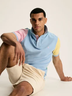 Woody Blue Colourblock Polo Shirt