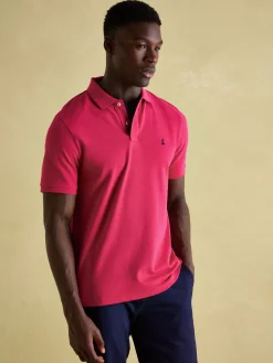 Woody Bright Pink Regular Fit Cotton Pique Polo Shirt