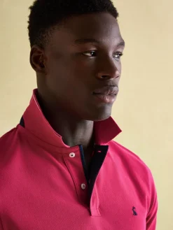 Woody Bright Pink Regular Fit Cotton Pique Polo Shirt