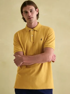Woody Bright Yellow Regular Fit Cotton Pique Polo Shirt