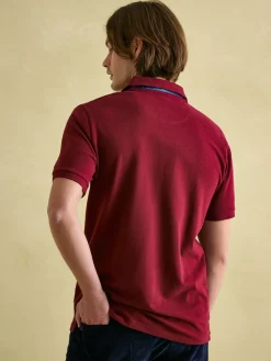 Woody Burgundy Regular Fit Cotton Pique Polo Shirt