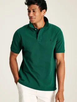 Woody Dark Green Regular Fit Cotton Pique Polo Shirt