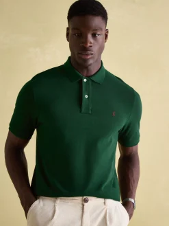 Woody Green Regular Fit Cotton Pique Polo Shirt