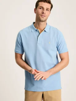 Woody Light Blue Regular Fit Cotton Pique Polo Shirt