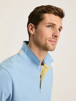 Woody Light Blue Regular Fit Cotton Pique Polo Shirt