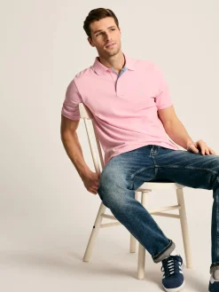 Woody Light Pink Regular Fit Cotton Pique Polo Shirt