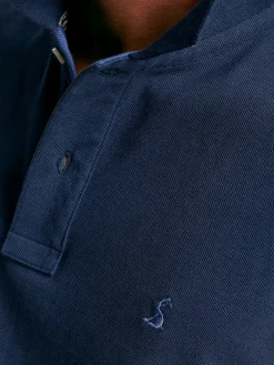 Woody Navy Blue Regular Fit Cotton Pique Polo Shirt