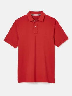 Woody Orange Regular Fit Cotton Pique Polo Shirt