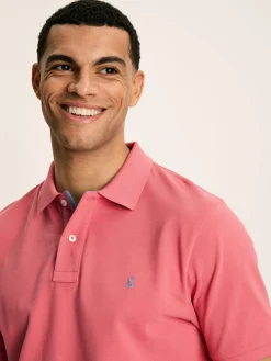 Woody Soft Pink Regular Fit Cotton Pique Polo Shirt