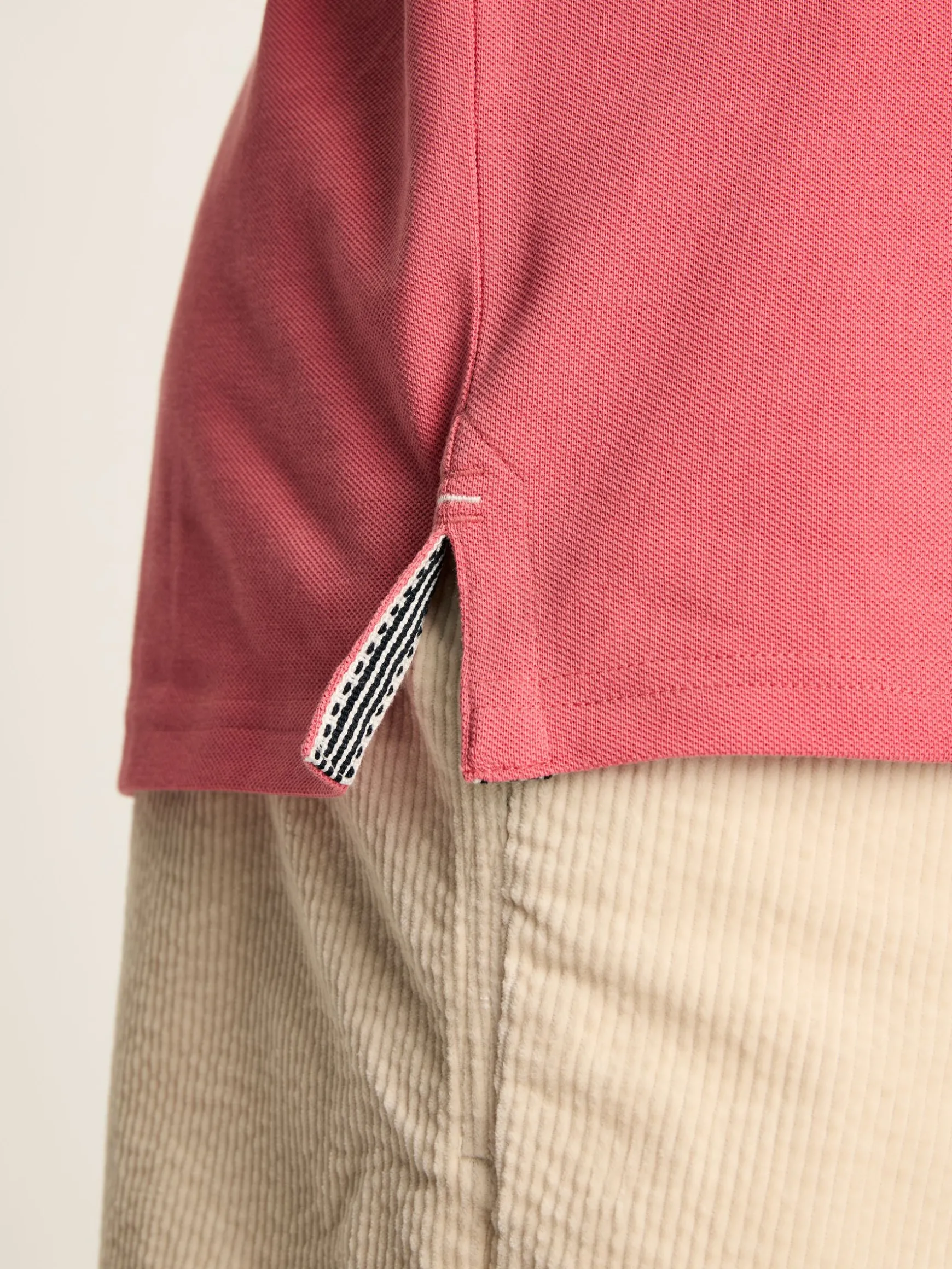 Woody Soft Pink Regular Fit Cotton Pique Polo Shirt