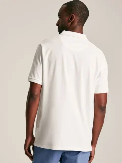 Woody White Regular Fit Cotton Pique Polo Shirt